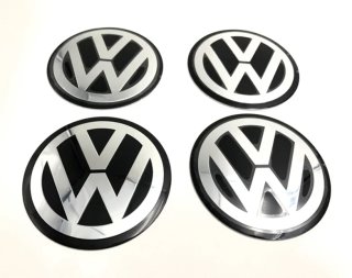CHAPAS DE CENTRO DE RUEDA VOLKSWAGEN 90mm NEGRO
