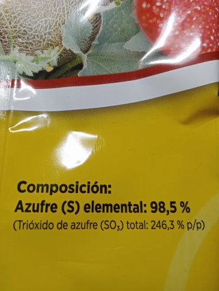 Azufre en Polvo 1kg - Masso Paqueteria Agricola