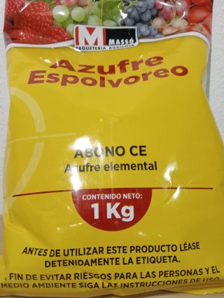 Azufre en Polvo 1kg - Masso Paqueteria Agricola