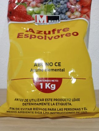 Azufre en Polvo 1kg - Masso Paqueteria Agricola