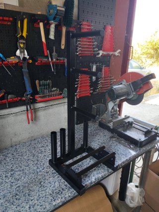 Rack Soporte Discos Pesas y Base Mancuernas
