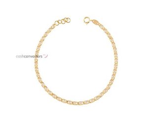 pulsera oro 18k con piedra con circonita