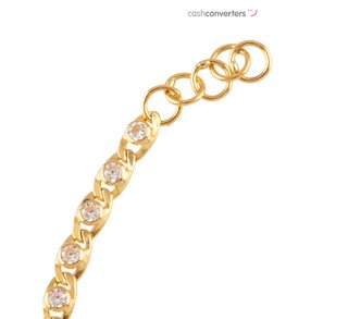 pulsera oro 18k con piedra con circonita