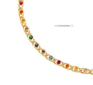 pulsera oro 18k con piedra con circonita