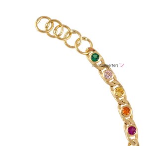 pulsera oro 18k con piedra con circonita