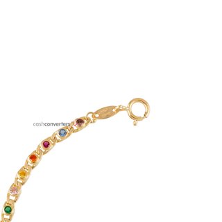 pulsera oro 18k con piedra con circonita