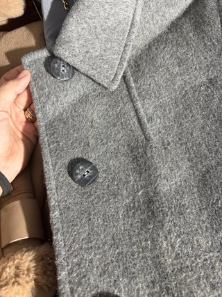 Abrigo de paño gris clásico T48