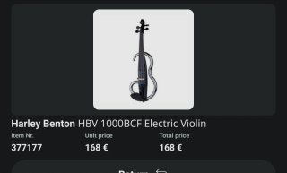 Harley Benton HBV 1000BCF - Violín Eléctrico