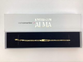 pulsera oro 18k con piedra con circonita