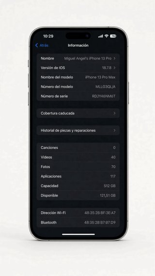 iPhone 13 Pro Max 512GB Plata como nuevo