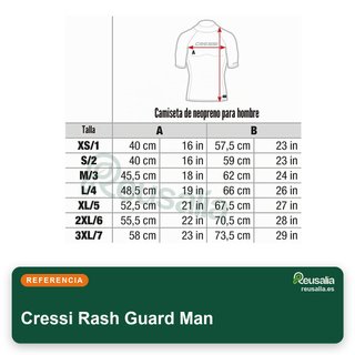 Cressi Rash Guard camiseta manga corta hombre talla XXL