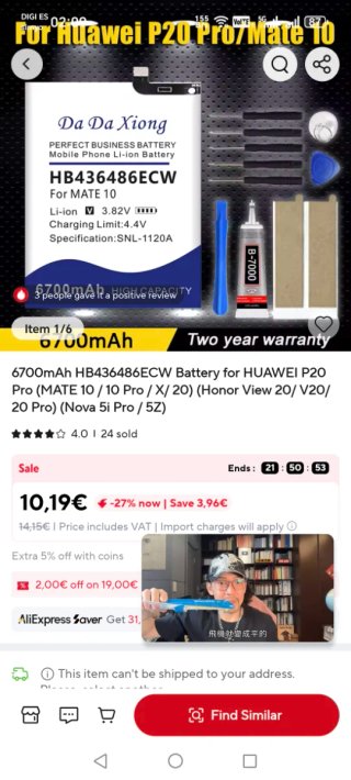 Batteria Huawei HB436486ECW per Mate 10
