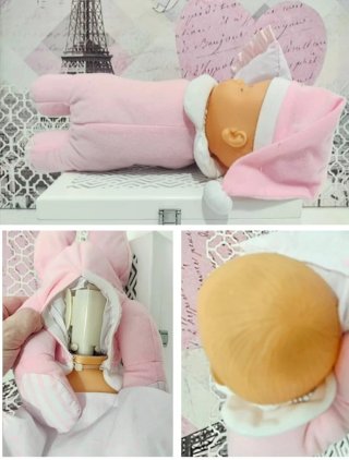 MUÑECO VINTAGE LE ABRAZAS Y LUCE