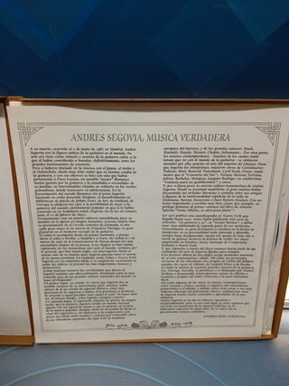 3 lps, BOX, vinilos, Andrés Segovia, maestro de la guitarra