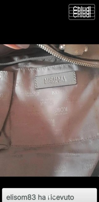 Borsa Michael Kors Beige/Argento