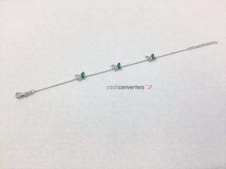 pulsera plata 925mm con piedra con circonita