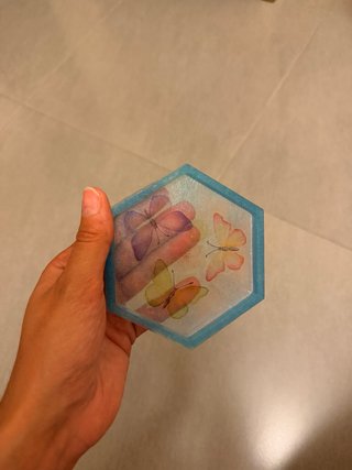Joyero hexagonal mariposas