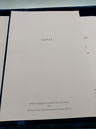 Facsímil “Cartas Autógrafas de Cristobal Colón en el Archivo General de Indias”