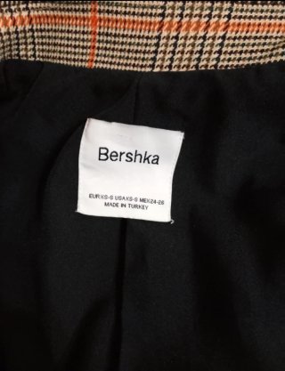 Blazer donna Bershka fantasia quadri