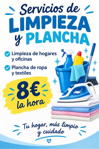 servicios de limpieza y plancha