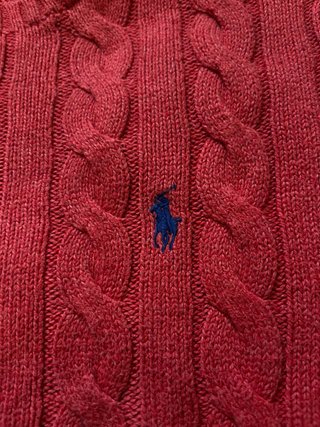 Maglione Ralph Lauren Trecce Rosso Taglia M