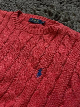 Maglione Ralph Lauren Trecce Rosso Taglia M
