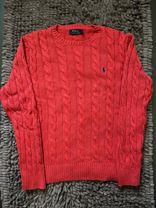 Maglione Ralph Lauren Trecce Rosso Taglia M