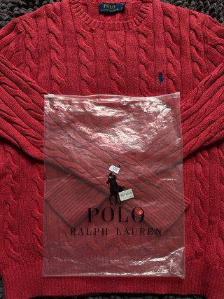 Maglione Ralph Lauren Trecce Rosso Taglia M