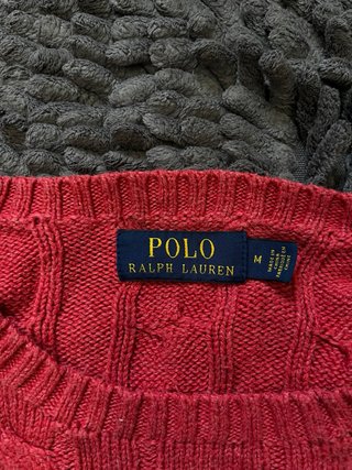 Maglione Ralph Lauren Trecce Rosso Taglia M