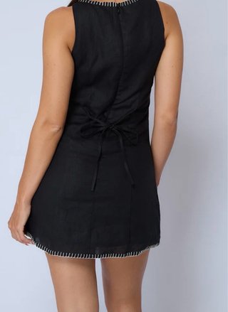 Vestido preto linho bambooblonde Bali