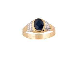 sello oro 18k con piedra con espinela t. 26 (21,01 mm)