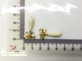 pendientes oro 18k con piedra con cuarzo