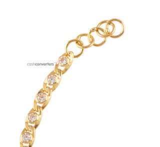 pulsera oro 18k con piedra con circonita