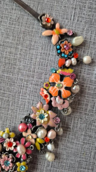 Collana floreale multicolor