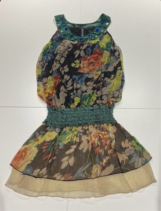 Vestido/Camisa floral sin mangas
