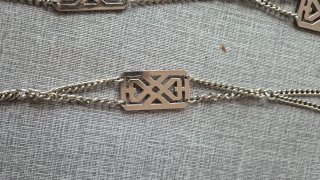 Cintura donna argento con decorazioni geometriche