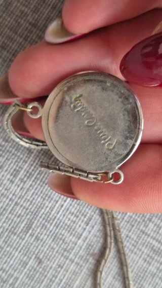 Collana con ciondolo blu e argento