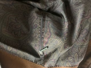 Chaqueta de piel marrón
