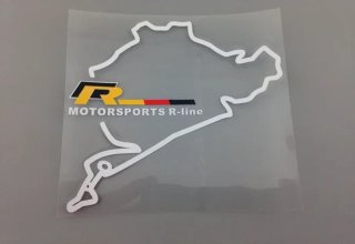 PEGATINA VINILO MOTORSPORTS VOLKSWAGEN R LINE