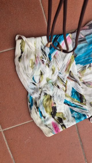 Abito lungo floreale multicolor