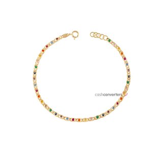 pulsera oro 18k con piedra con circonita