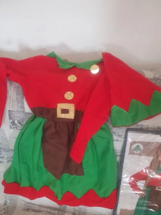 Disfraz Navidad Niña Elfo Talla 5-6