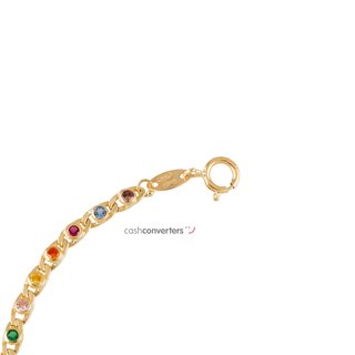 pulsera oro 18k con piedra con circonita