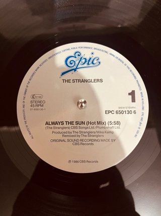 The Stranglers - Always The Sun Maxi Single 45RPM
