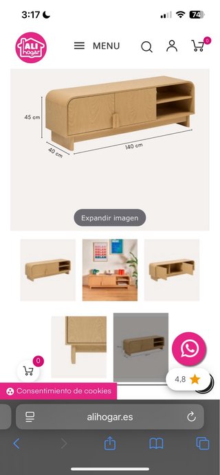 Mueble TV Lee 140cm