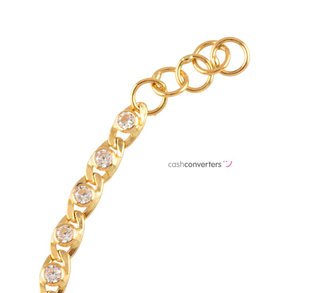 pulsera oro 18k con piedra con circonita
