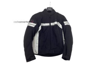 chaqueta motorista ixs blanco-negro