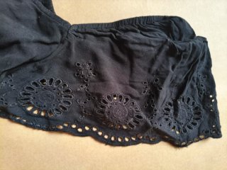 Vestido Negro Corto DEVOTED Bordado Talla S