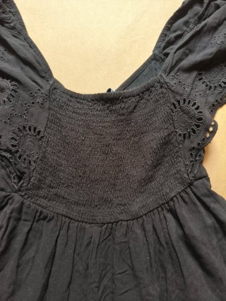 Vestido Negro Corto DEVOTED Bordado Talla S