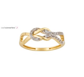 anillo oro 18k con piedra con circonita